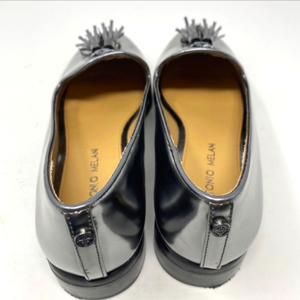 Antonio Melani leather silver loafers - Picture 9 of 12